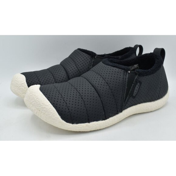 Keen Women Size 7.5 Howser Harvest Slip On Black Perforated Leather Slip On Shoe - Picture 1 of 11